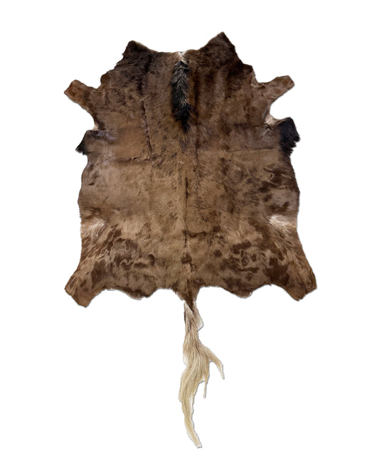 black wildebeest game hide rug